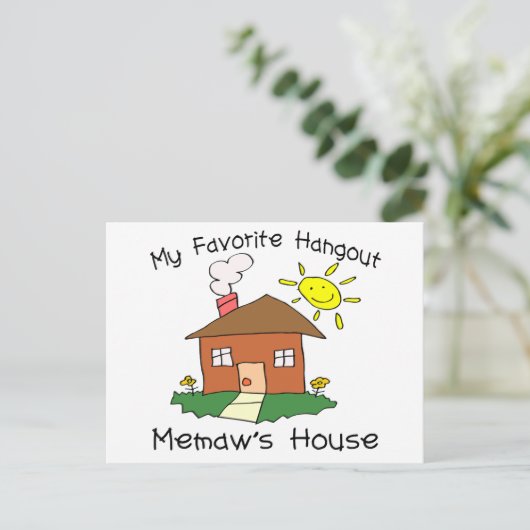 Favoriete Hangout Memaw's House Briefkaart (Staand voorkant)