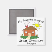 Favoriete Hangout Overgrootmoeder House Magneet (Voorkant / Achterkant)