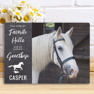 Favoriete Hello Horse Aangepaste Foto Huisdier Her Fotoplaat