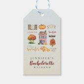 Favoriete herfst Roestig vrijgezellenfeest Bedankt Cadeaulabel (Voorkant)