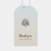 Favoriete herfst Rustieke vrijgezellenfeest bedank Cadeaulabel (Achterkant)