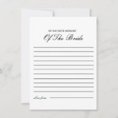 Favoriete herinnering aan de Kaart van de bruidsdo (Voorkant)