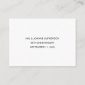 Favoriete herinnering van het paar Jubileum gastbo Advieskaart (Achterkant)