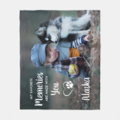 Favoriete herinneringen Aangepaste foto voor Pet D Fleece Deken (Voorkant)