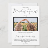 Favoriete herinneringen Maid of Honor Voorstel Fot Kaart (Voorkant)