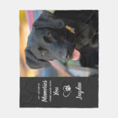 Favoriete herinneringen Pet Loss Hondenliefhebber  Fleece Deken (Voorkant)
