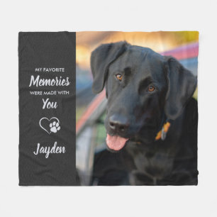 Favoriete herinneringen Pet Loss Hondenliefhebber Fleece Deken