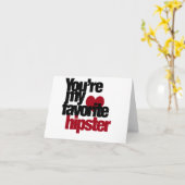 Favoriete hipster kaart (Gele Bloem)