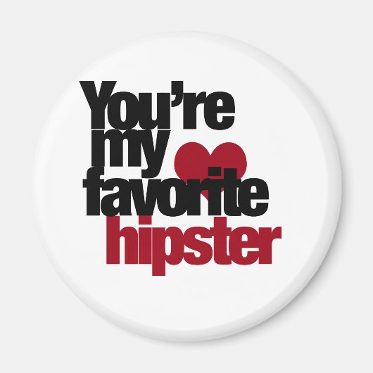 Favoriete hipster magneet (Voorkant)