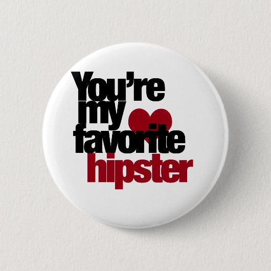 Favoriete hipster ronde button 5,7 cm (Voorkant)