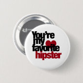 Favoriete hipster ronde button 5,7 cm (Voorkant /achterkant)