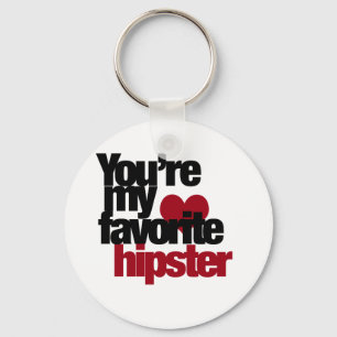 Favoriete hipster sleutelhanger