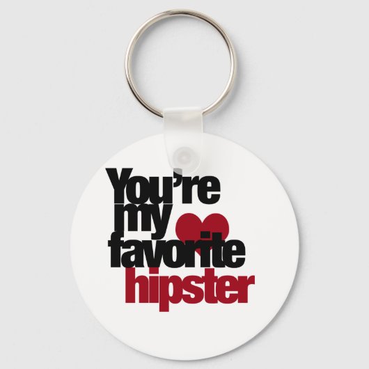 Favoriete hipster sleutelhanger (Voorkant)