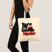 Favoriete hipster tote bag (Voorkant (product))