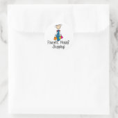 Favoriete hobby kopen ronde sticker (Tas)