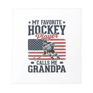 Favoriete Hockeyspeler Noemt Me Opa Vintage Sh Notitieblok