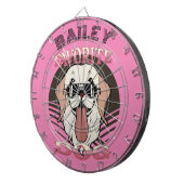 Favoriete hond, grappige hond moeder/vader persona dartbord (Voorkant Rechts)