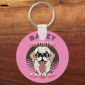 Favoriete hond, grappige hond moeder/vader persona sleutelhanger (Voorkant)