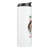 Favoriete hond, grappige hond moeder/vader persona thermosbeker (Gedraaid links)