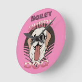 Favoriete hond, grappige hond moeder/vader ronde klok (Hoek)