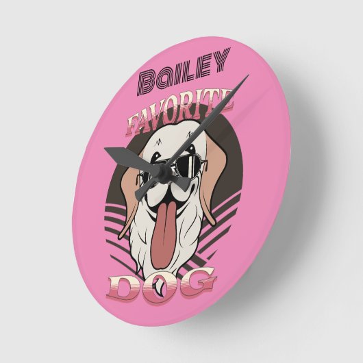 Favoriete hond, grappige hond moeder/vader ronde klok (Hoek)