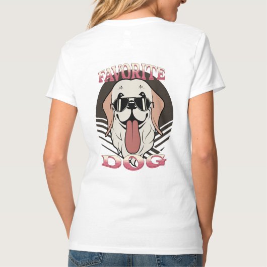 Favoriete hond, grappige hond moeder/vader t-shirt (Achterkant)