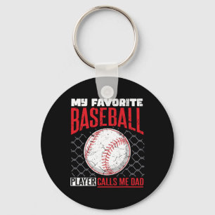 Favoriete honkballer noemt me vader honkbal vader sleutelhanger
