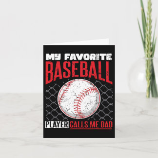 Favoriete Honkbalspeler Noemt Me Papa Honkbal Papa Kaart