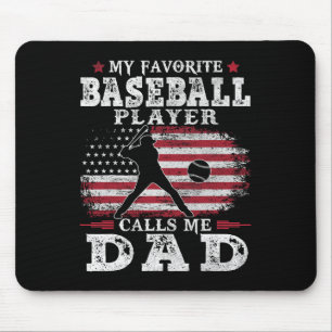 Favoriete Honkbalspeler Noemt Me Papa Usa Vlag Vet Muismat