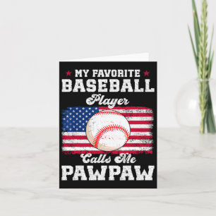 Favoriete honkbalspeler noemt me Pawpaw Flag Fath Kaart