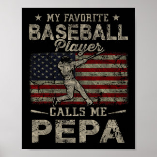 Favoriete honkbalspeler noemt me Pepa Vaderdag Poster