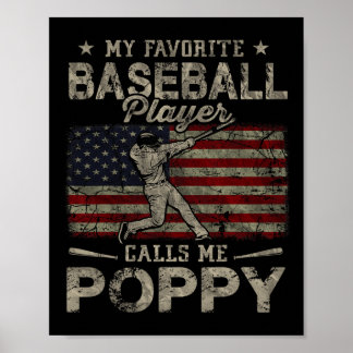 Favoriete honkbalspeler noemt me Poppy Vaderdag Poster