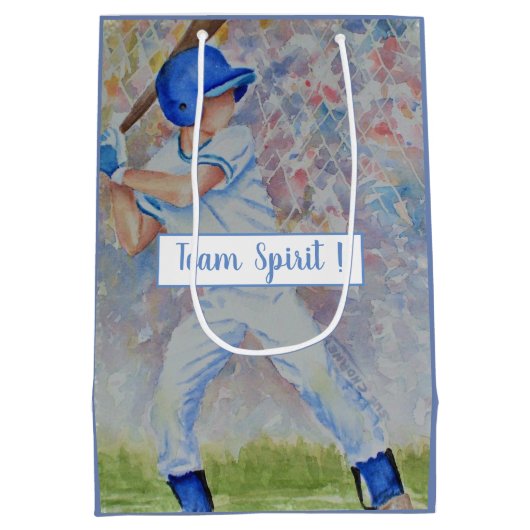 Favoriete honkbalsport medium cadeauzakje (Achterkant)