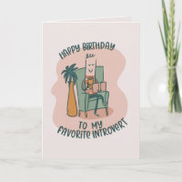 Favoriete introverte grappige verjaardag