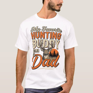 Favoriete jachtmaat noemt me papa vintage hert S T-shirt