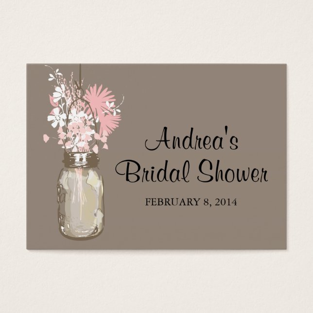 Favoriete Kaart Mason Jar Wildflowers (Voorkant)