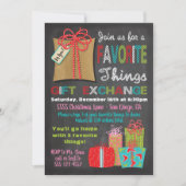Favoriete kerstcadeauuitwisseling kaart (Voorkant)