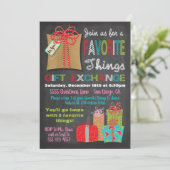 Favoriete kerstcadeauuitwisseling kaart (Staand voorkant)