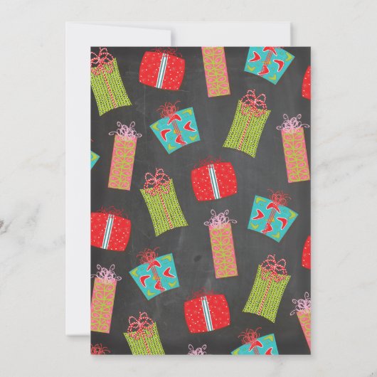 Favoriete kerstcadeauuitwisseling kaart (Achterkant)