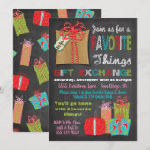 Favoriete kerstcadeauuitwisseling kaart (Voorkant / Achterkant)