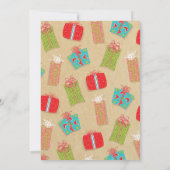 Favoriete kerstcadeauuitwisseling kaart (Achterkant)