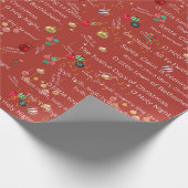 Favoriete kerstliedjes cadeaupapier (Hoek)