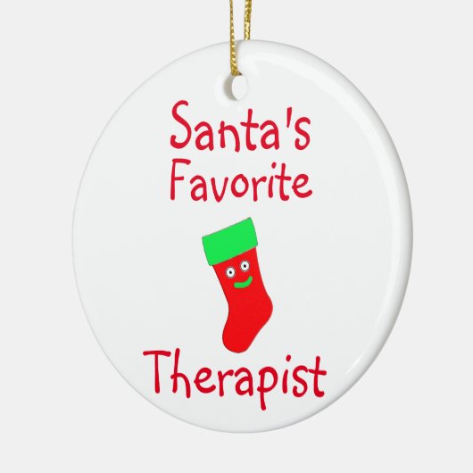 Favoriete kerstman keramisch ornament (Links)