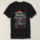 Favoriete kerstman van de kerstman van de vrouw t-shirt (Design voorkant)