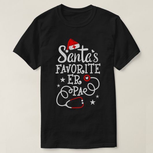 Favoriete kerstman van de kerstman van de vrouw t-shirt (Design voorkant)
