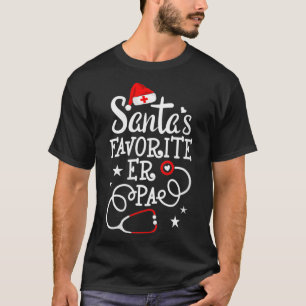 Favoriete kerstman van de kerstman van de vrouw t-shirt