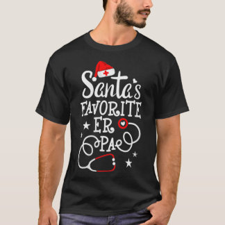 Favoriete kerstman van de kerstman van de vrouw t-shirt