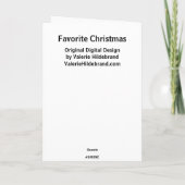 Favoriete Kerstmis Bedankkaart (Achterkant)