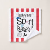 Favoriete keuken in de badkamer Baseball Bad Handdoek (Wasdoekje)