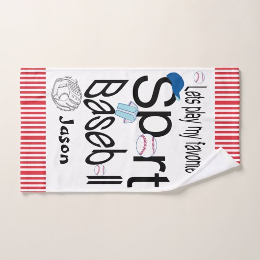 Favoriete keuken in de badkamer Baseball Bad Handdoek (Handdoek)